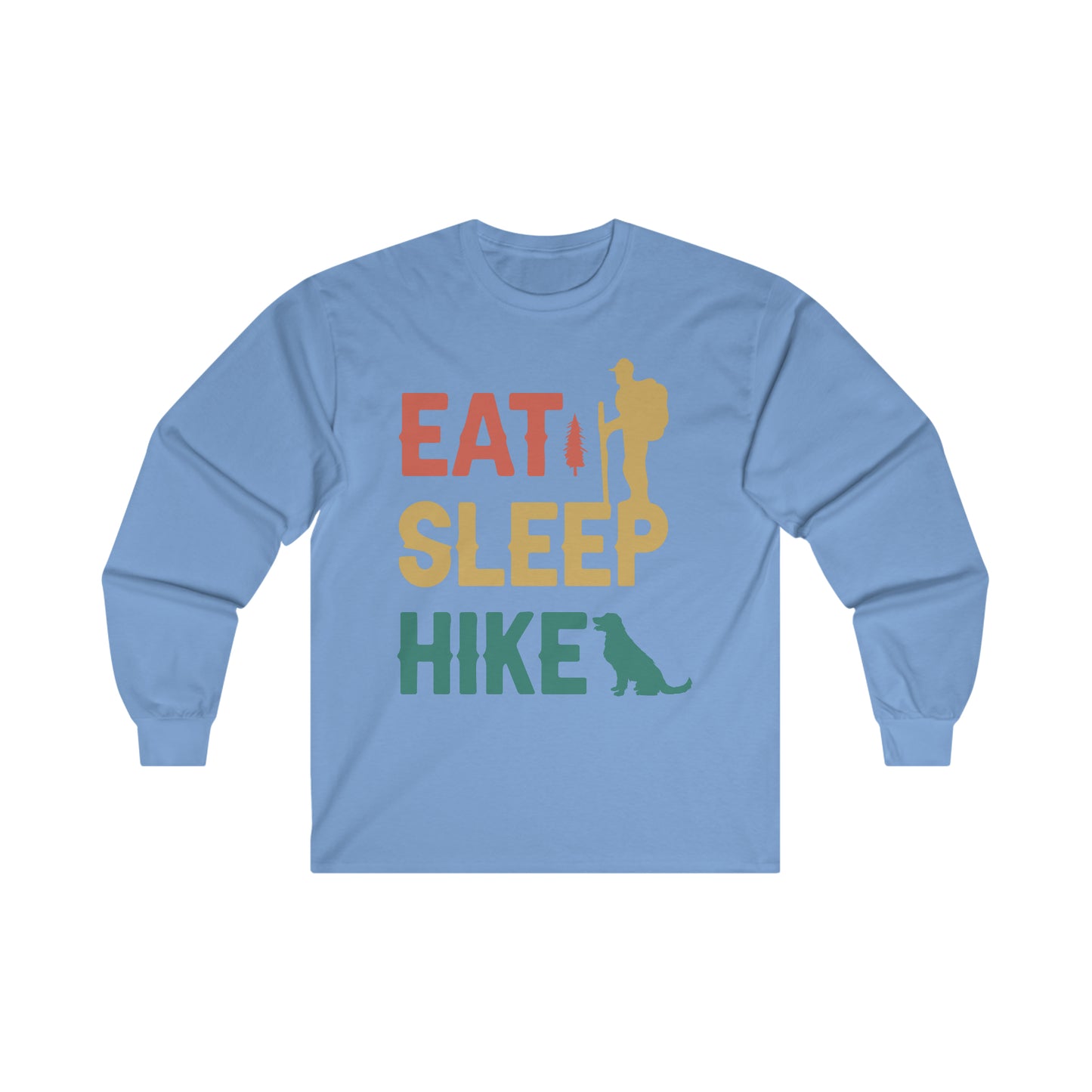 Eat Sleep Hike Cotton Long Sleeve Tee