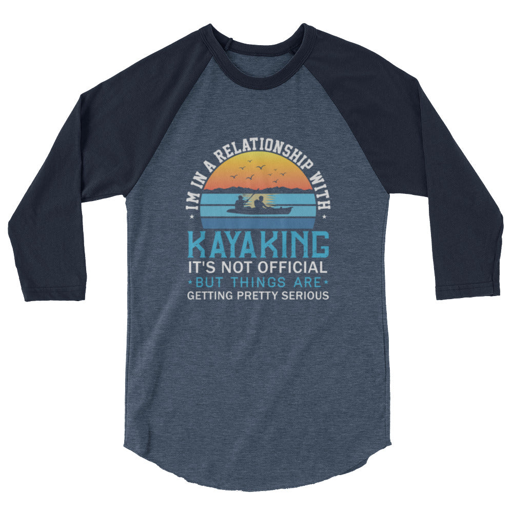 Kayaking Relationship 3/4 sleeve raglan shirt Dark