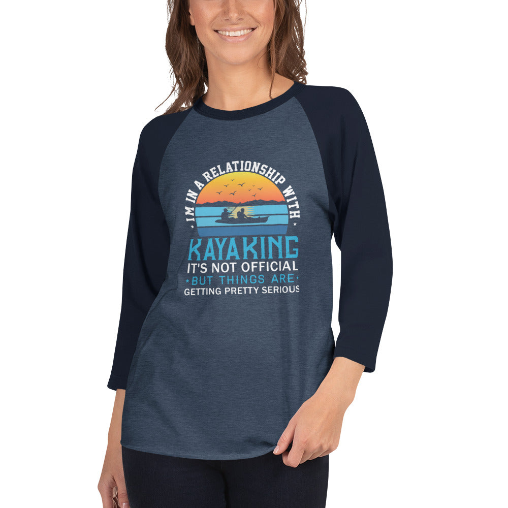 Kayaking Relationship 3/4 sleeve raglan shirt Dark