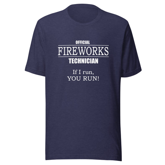 Official Fireworks Technician Unisex t-shirt Dark