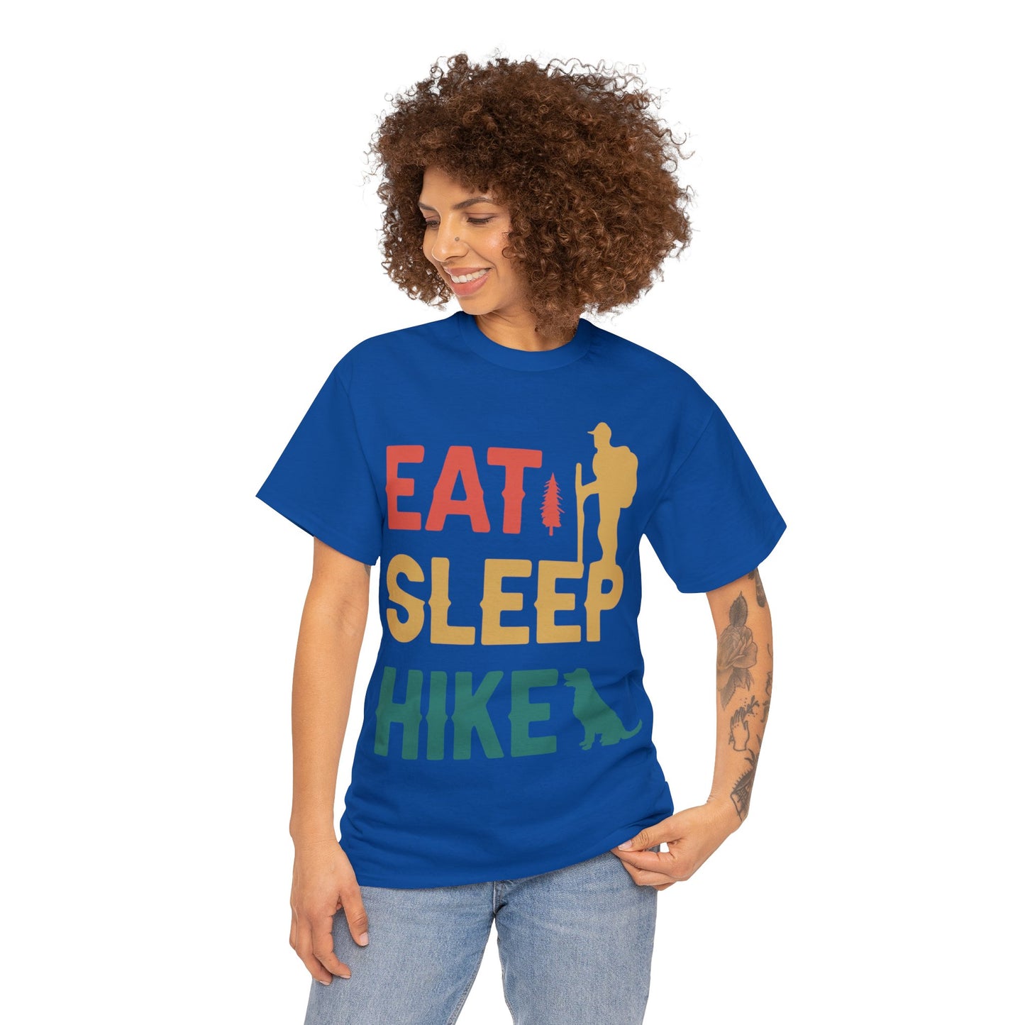 Eat Sleep Hike Unisex Heavy Cotton Tee