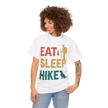 Eat Sleep Hike Unisex Heavy Cotton Tee