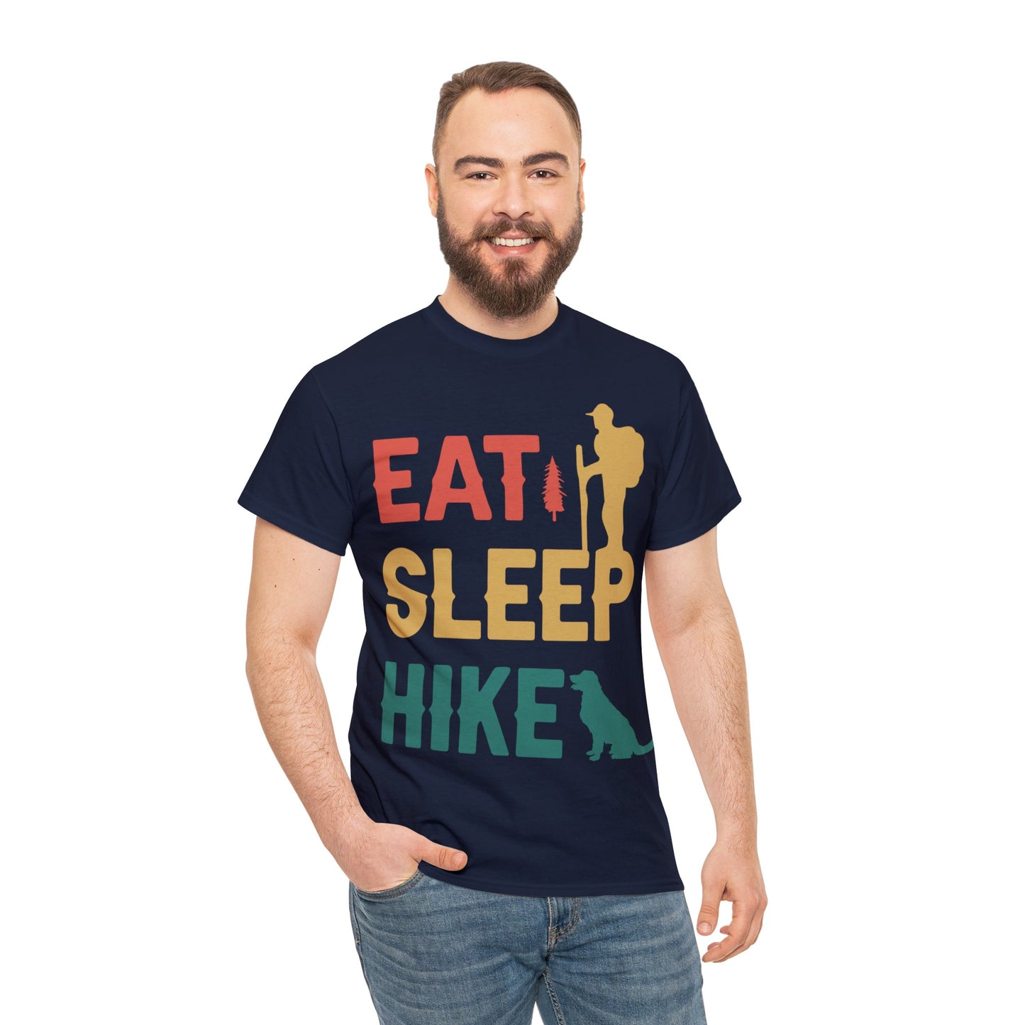 Eat Sleep Hike Unisex Heavy Cotton Tee