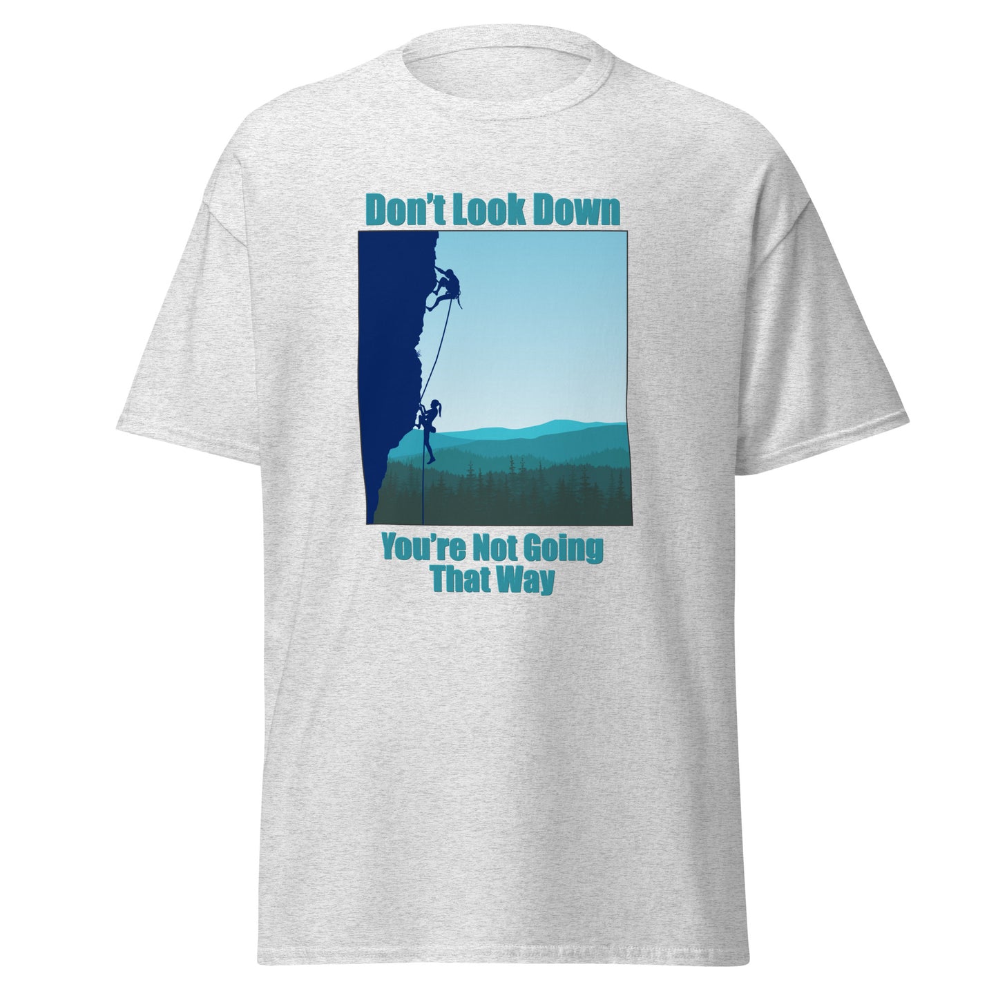 Don't Look Down Rock Climbing classic tee