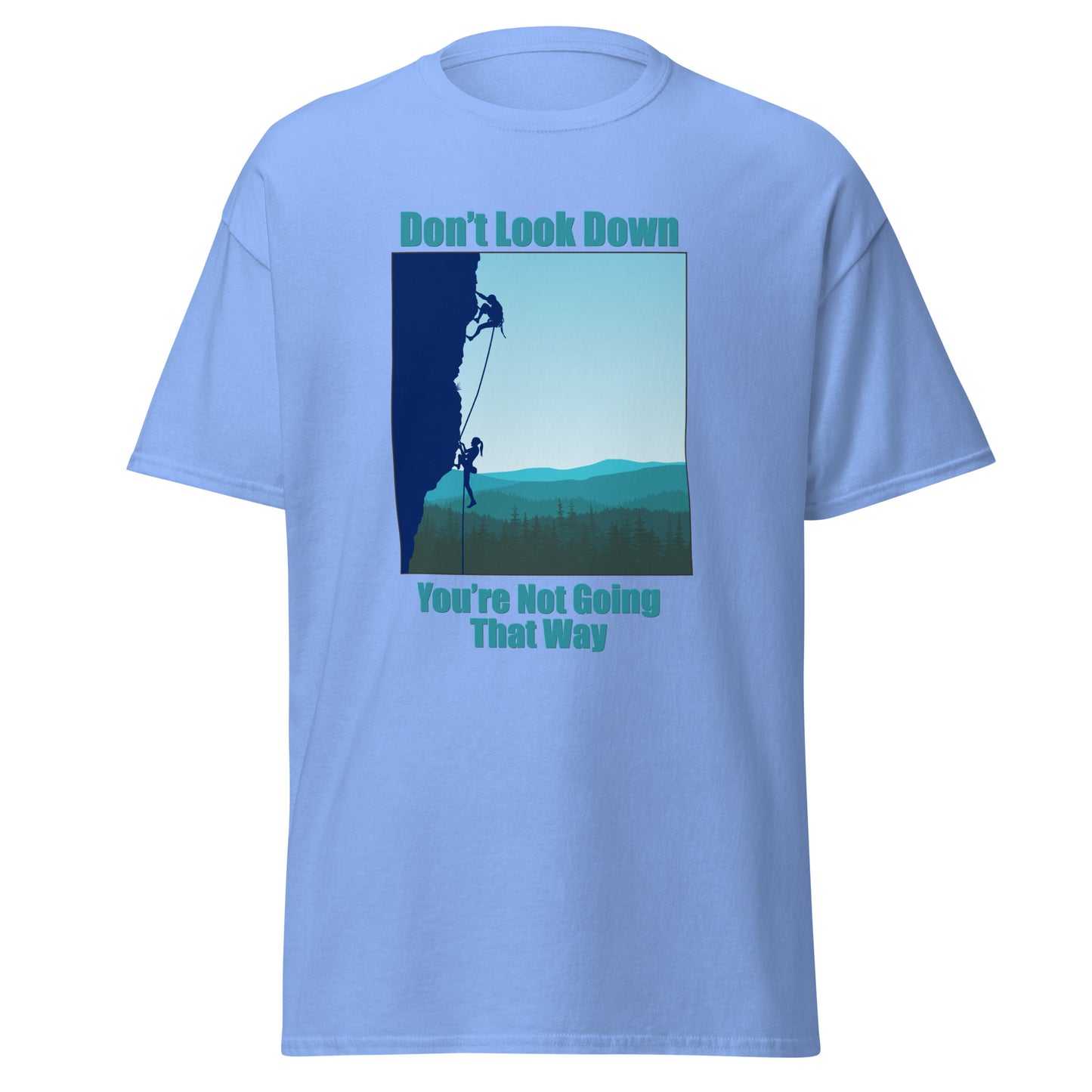 Don't Look Down Rock Climbing classic tee