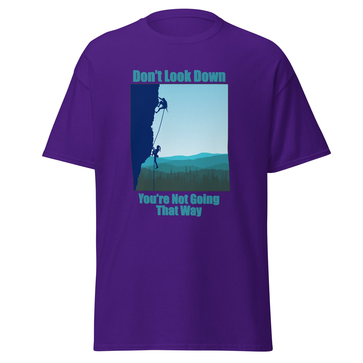 Don't Look Down Rock Climbing classic tee