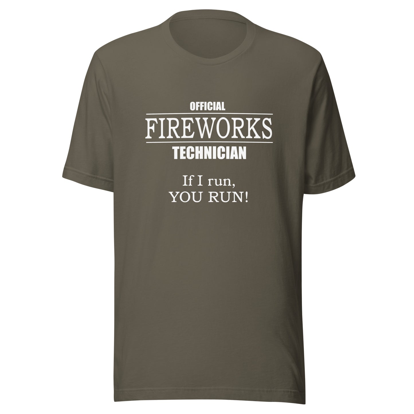 Official Fireworks Technician Unisex t-shirt Dark