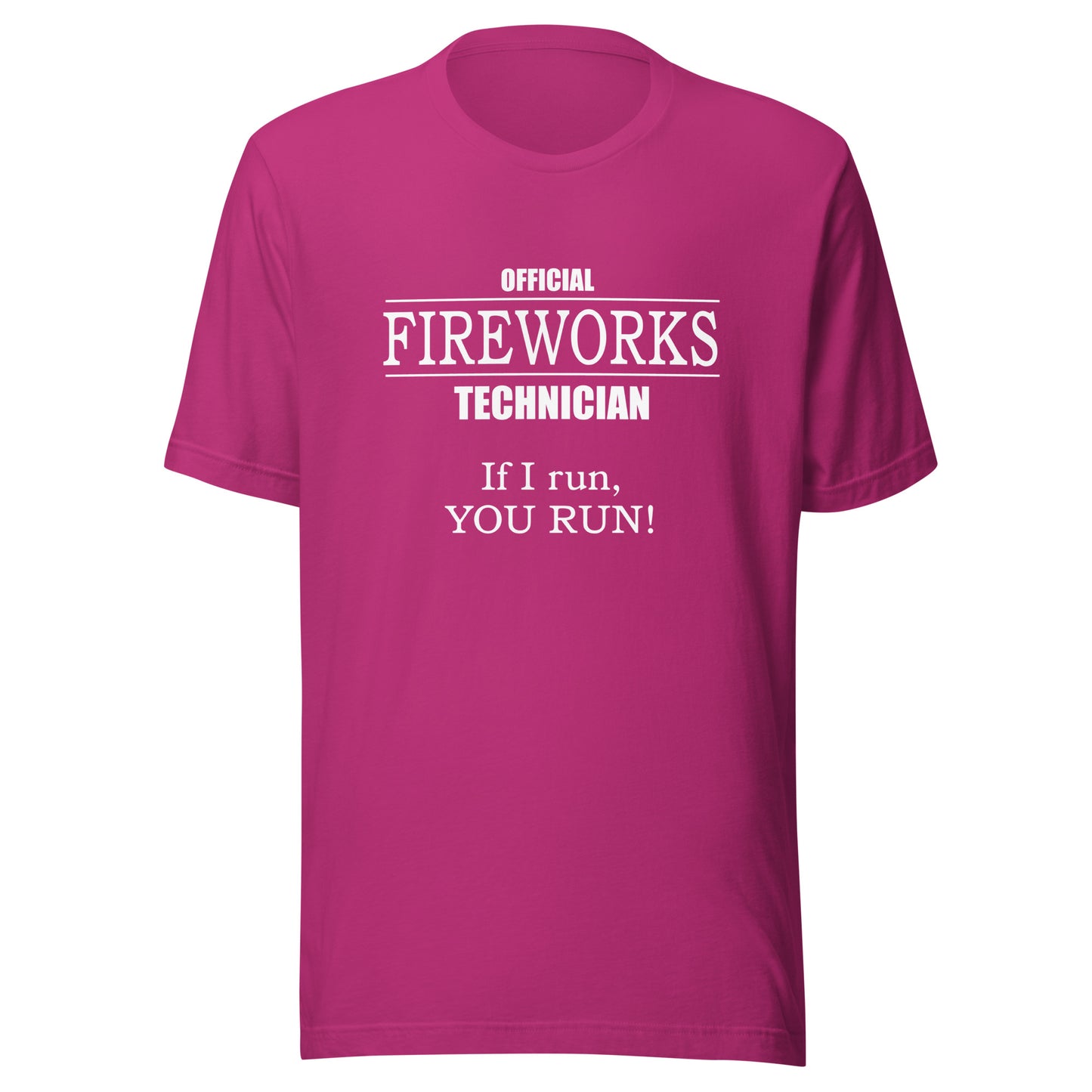 Official Fireworks Technician Unisex t-shirt Dark