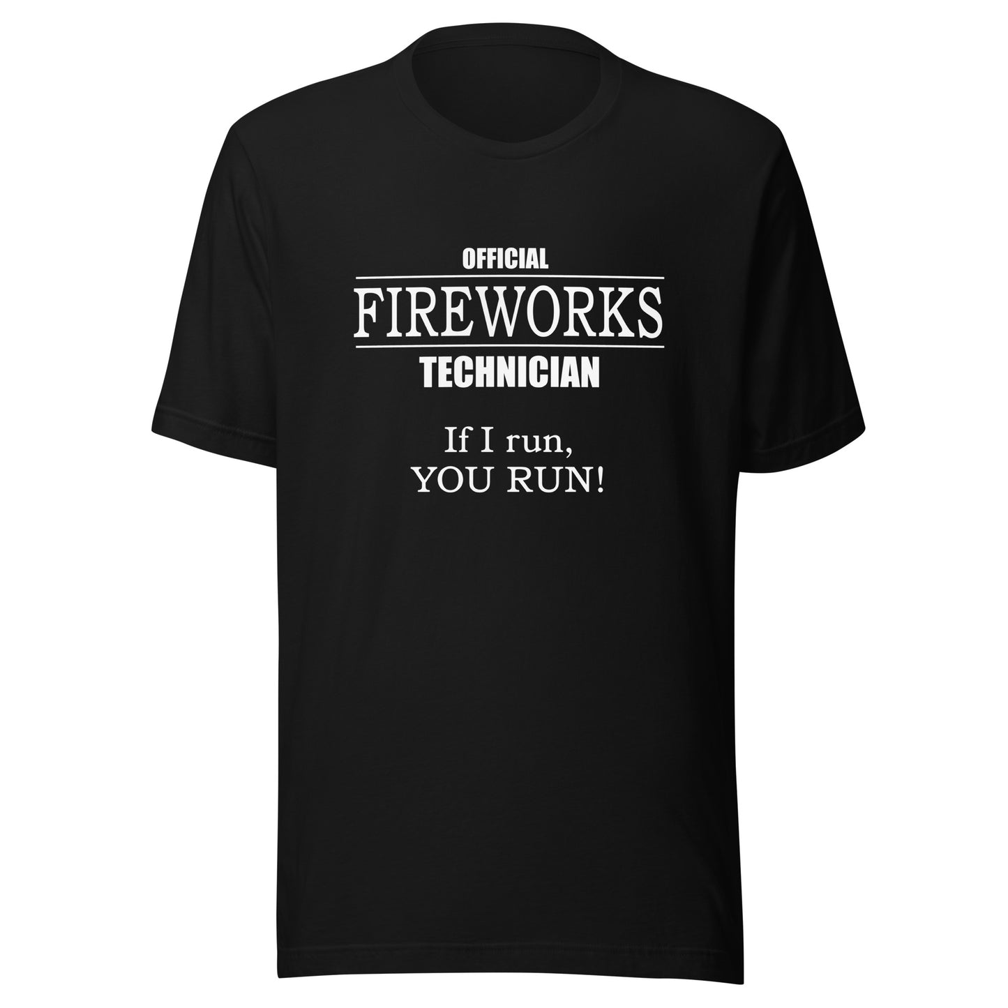 Official Fireworks Technician Unisex t-shirt Dark