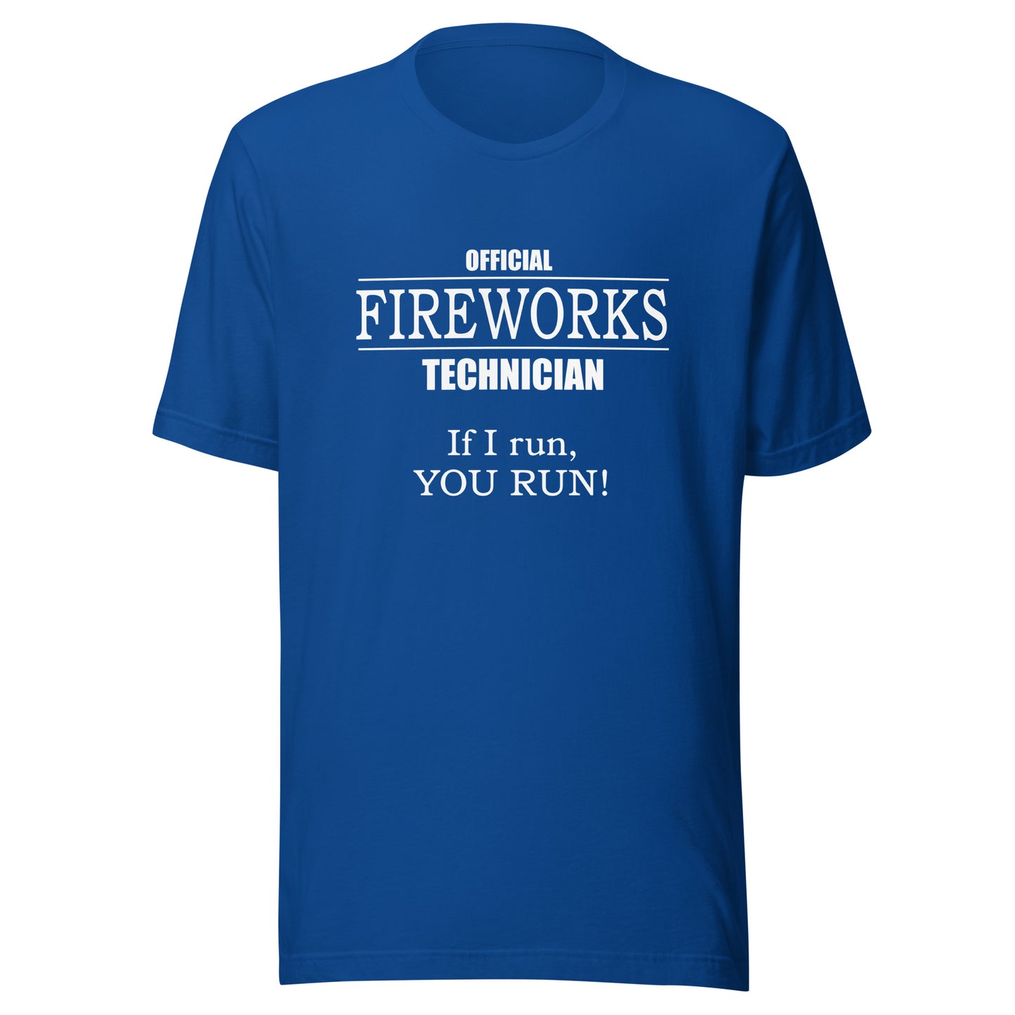 Official Fireworks Technician Unisex t-shirt Dark